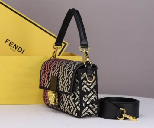 Fendi Bag Black White & Gold