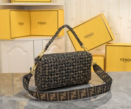 Fendi Baguette Bag Gold Brown