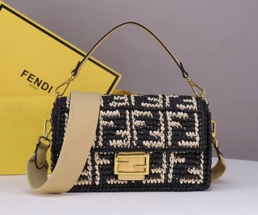 Fendi Baguette Bag Brown Beige