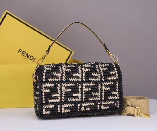 Fendi Baguette Bag Brown Beige