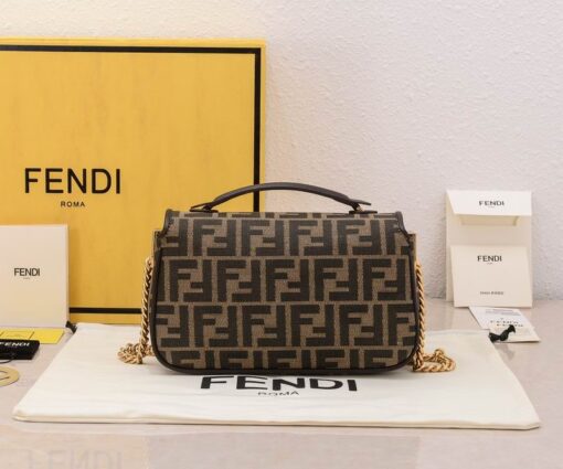 Fendi Baquette Bag Brown Gold