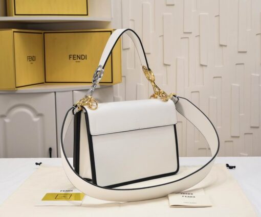 Fendi Bag White & Brown - Image 2