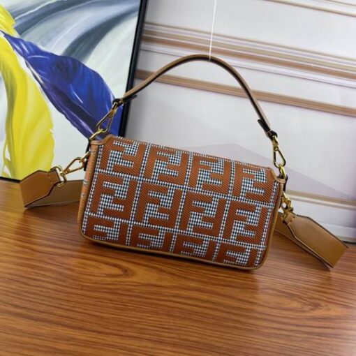 Fendi Bag Brown & White - Image 3