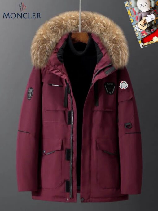 Moncler New Puffer Down Jacket Maroon