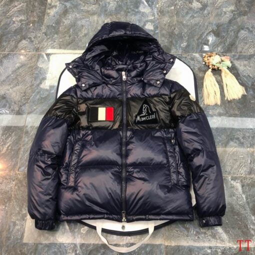 Moncler New Puffer Down Jacket Navy Blue & Black