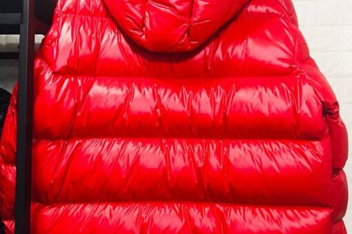 Moncler Maya Hooded Puffer Jacket Red