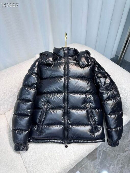 Moncler Maya Hooded Puffer Jacket Full Black