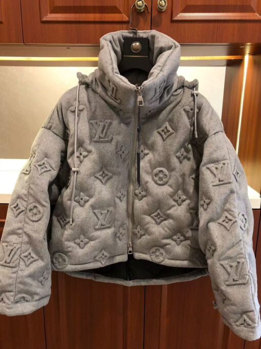 LV  Virgil Abloh Boyhood Puffer Jacket Grey