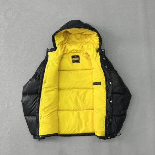 Corvidae New Puffer Jacket Black & Yellow - Image 2