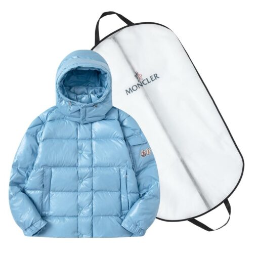 Moncler New Down Jacket Carolina Blue M-2