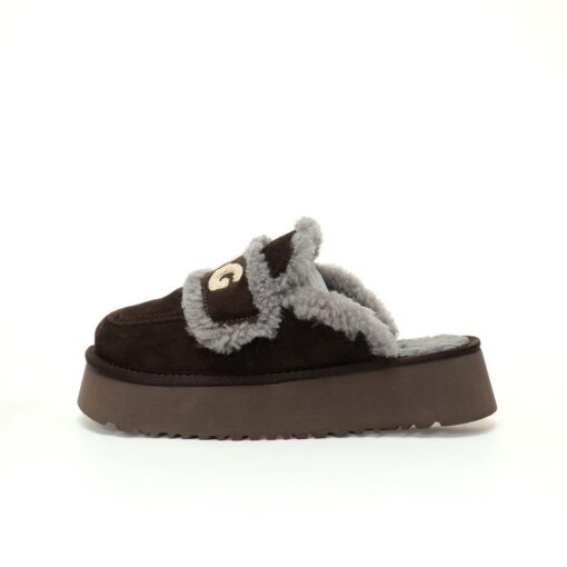 UGG Platform Logo Slipper Black