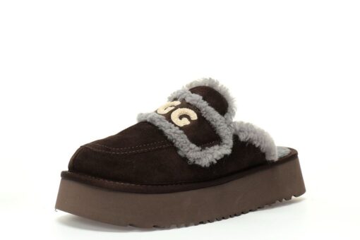 UGG Platform Logo Slipper Black