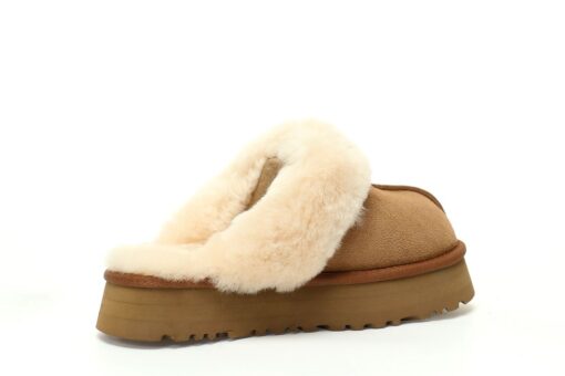 UGG Disquette Suede Platform Slippers Brown