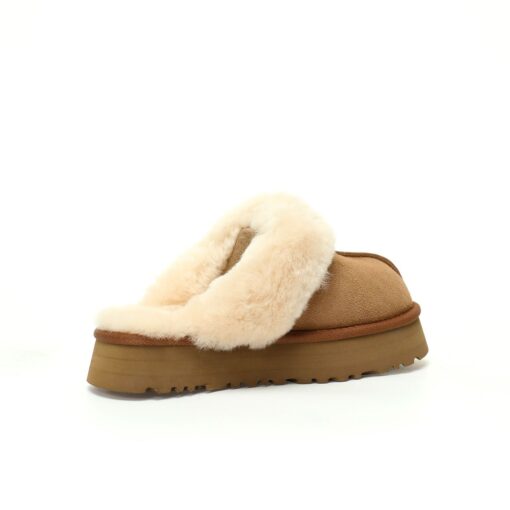 UGG Disquette Suede Platform Slippers Brown