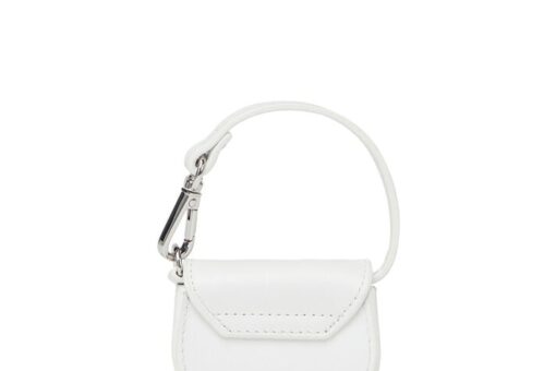 Diesel Leather Bag Charm White