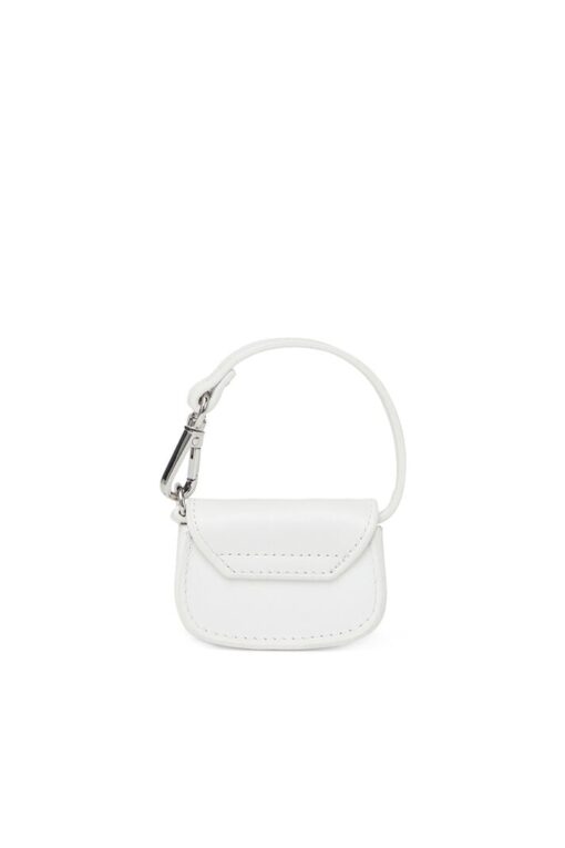 Diesel Leather Bag Charm White