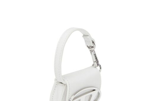 Diesel Leather Bag Charm White