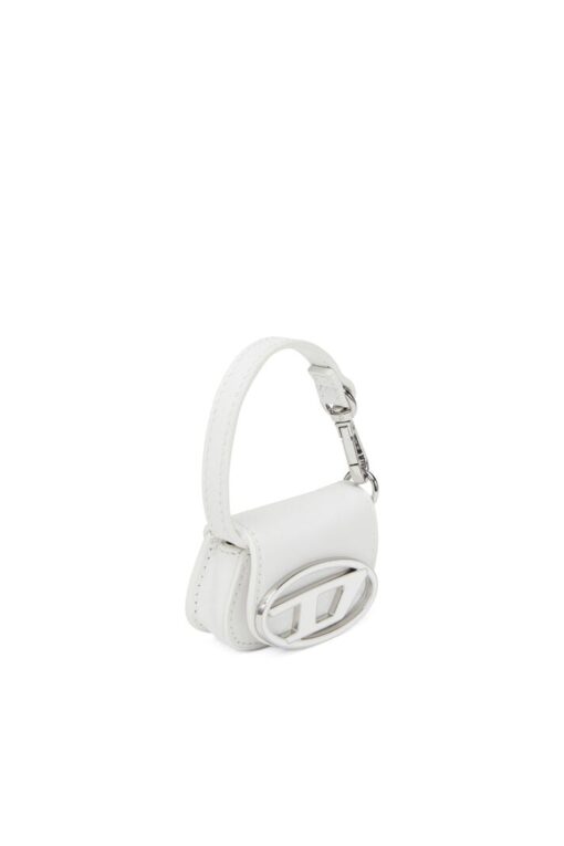 Diesel Leather Bag Charm White