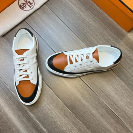 Hermes Deep Sneaker White Brown