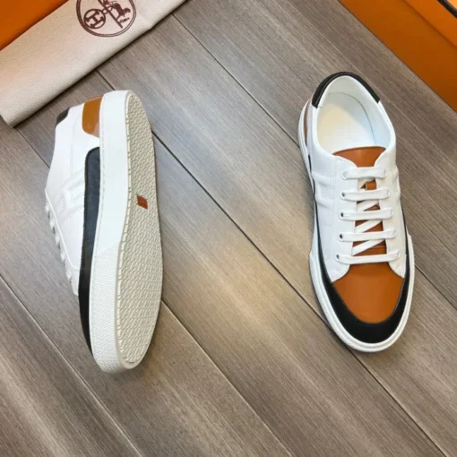 Hermes Deep Sneaker White Brown