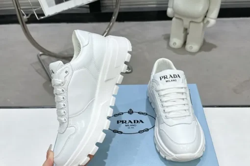 Prada 2024 New Leather Sneaker Full White