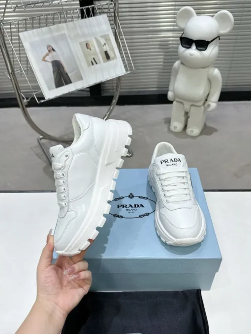 Prada 2024 New Leather Sneaker Full White