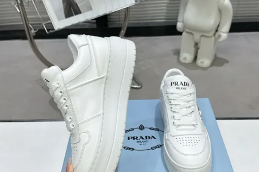 Prada 2024 New Downtown Bold leather Sneaker White