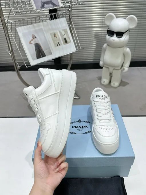 Prada 2024 New Downtown Bold leather Sneaker White