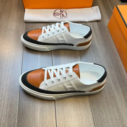 Hermes Deep Sneaker White Brown