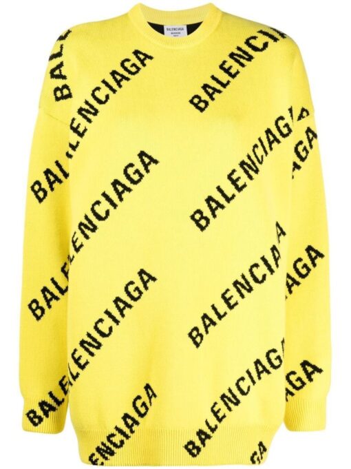 Balenciaga Allover Logo crew-neck jumper