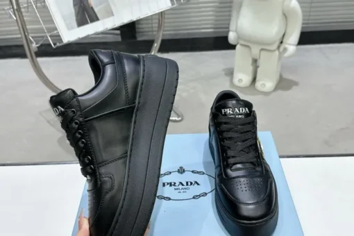 Prada 2024 New Downtown Bold leather Sneaker Black