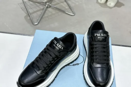 Prada 2024 New Leather Sneaker Black