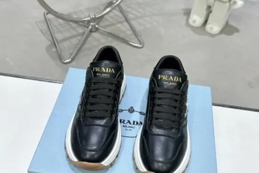 Prada 2024 New Leather Sneaker Black