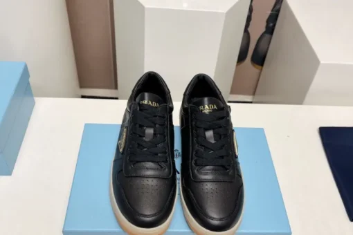 Prada Downtown Nappa Leather Sneaker Black