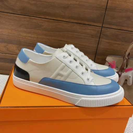 Hermes Deep Sneaker White Blue