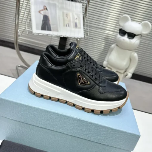 Prada 2024 New Leather Sneaker Black