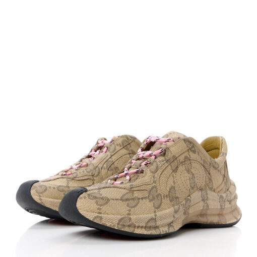 Gucci Ultralight Plume Calfskin Monogram Printed Sneaker - Beige Ebony