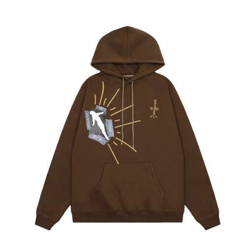 Travis Scott Cactus Jack Letter Hoodie Brown - Image 2