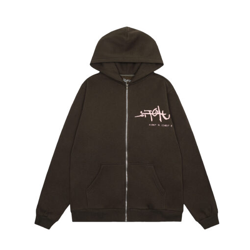 Travis Scott Utopia Circus Zip Hoodie Brown - Image 2