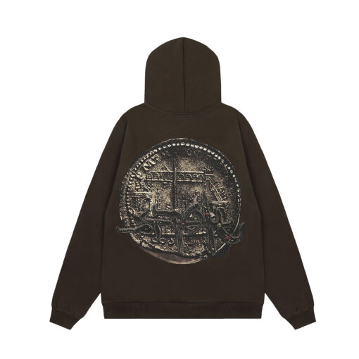 Travis Scott Utopia Circus Zip Hoodie Brown - Image 3