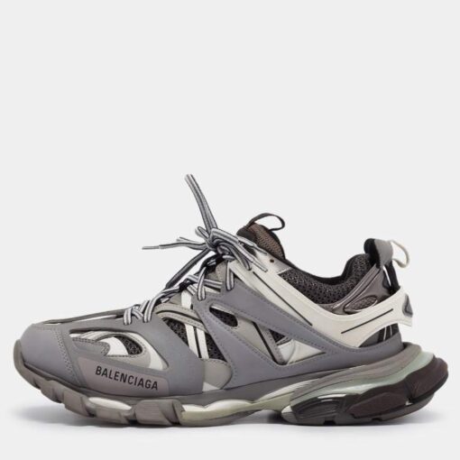 Balenciaga Grey and White Track Sneakers