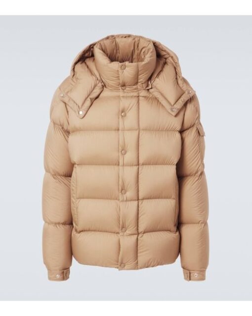 Moncler Men's Natural Vezere Down Jacket Brown