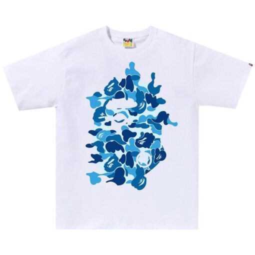 BAPE ABC Camo Rebuild Big Ape Head Tee 'White/Blue'