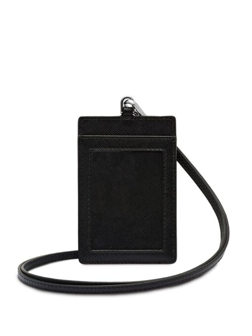 Prada Saffiano Leather Badge Holder Black - Image 2