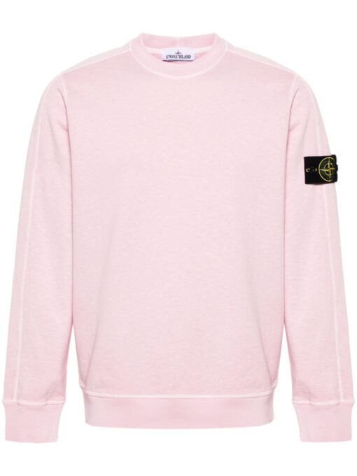 Stone Island Compass-badge cotton sweatshirt