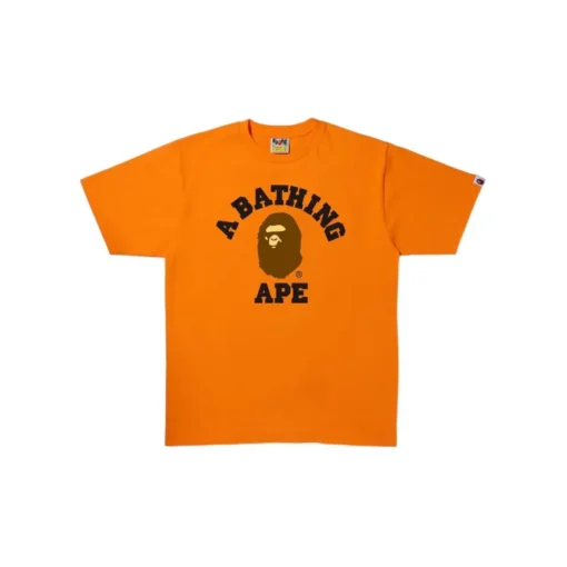 A BATHING APE College Tee Orange