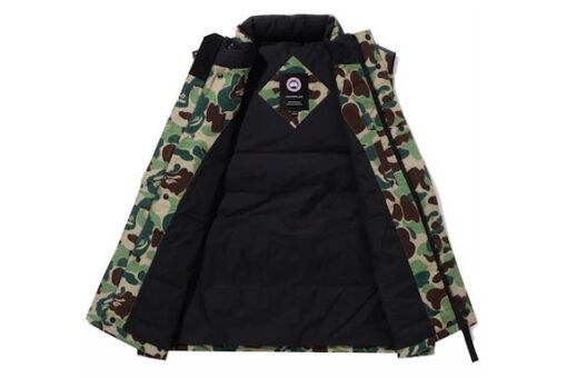 BAPE x Canada Goose Freestyle Vest Green - Image 3