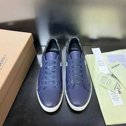 Burberry Vintage Check Patchwork Sneaker Blue - Image 3