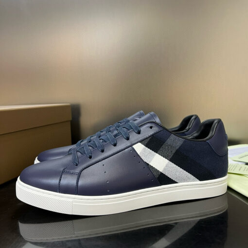 Burberry Vintage Check Patchwork Sneaker Blue - Image 2