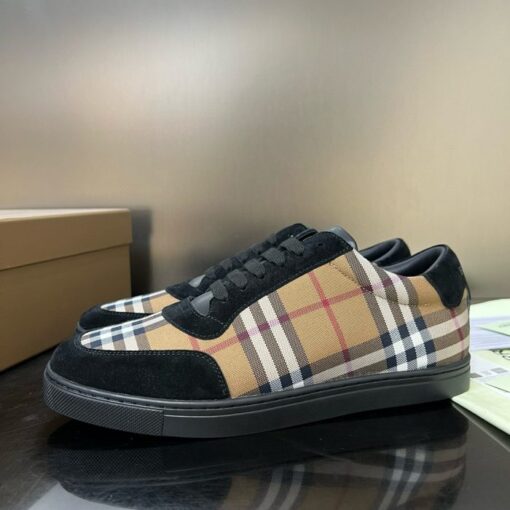 Burberry Vintage Check Patchwork Sneaker Black - Image 3